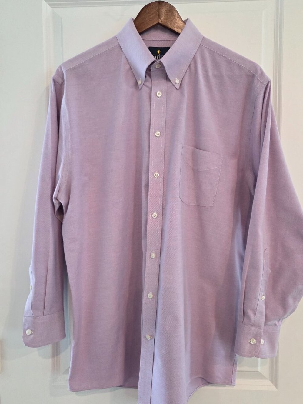Stafford Purple, long sleeve, button down, button collar Oxford dress shirt
